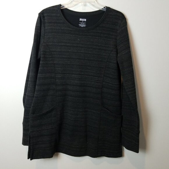 Duluth Trading  tunic sweater pockets long sleeves Dark Gray / Black Medium - Picture 3 of 6
